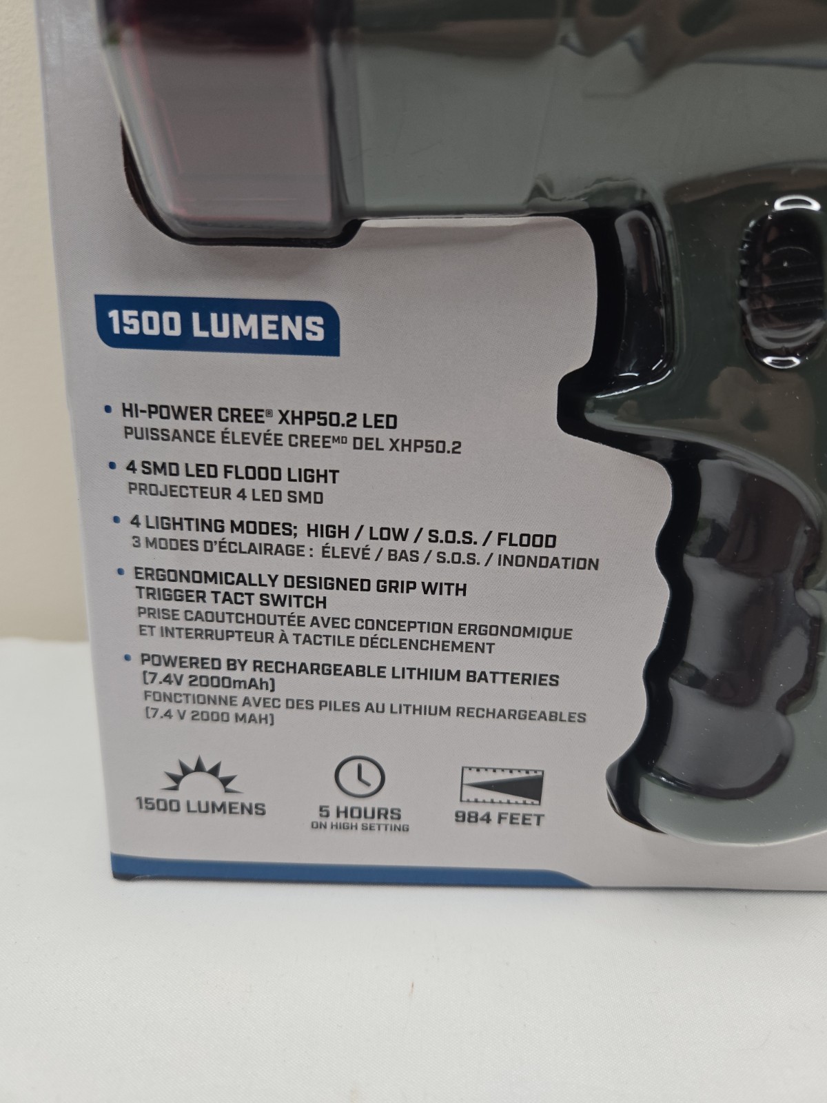 Cyclops REVO-X15 LED Spotlight, 1500 Lumens, Rechargeable, 5h, 300m Range