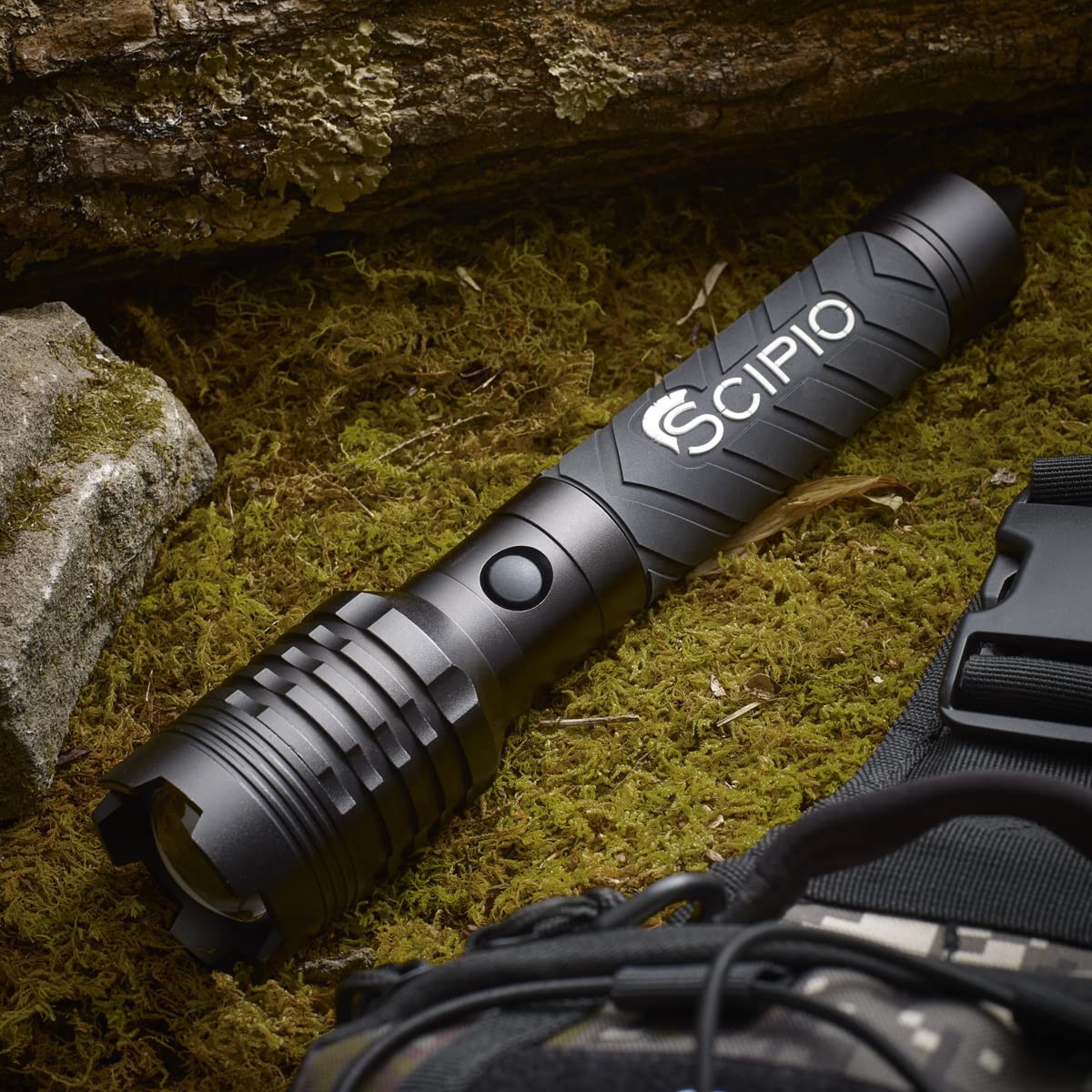 Scipio Tactical Rechargeable LED Flashlight – 4000 Lumens with Glass Breaker …