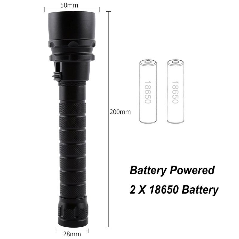 Bright 80000LM 5*LED Diving Flashlights Tactical Torch Underwater 200M
