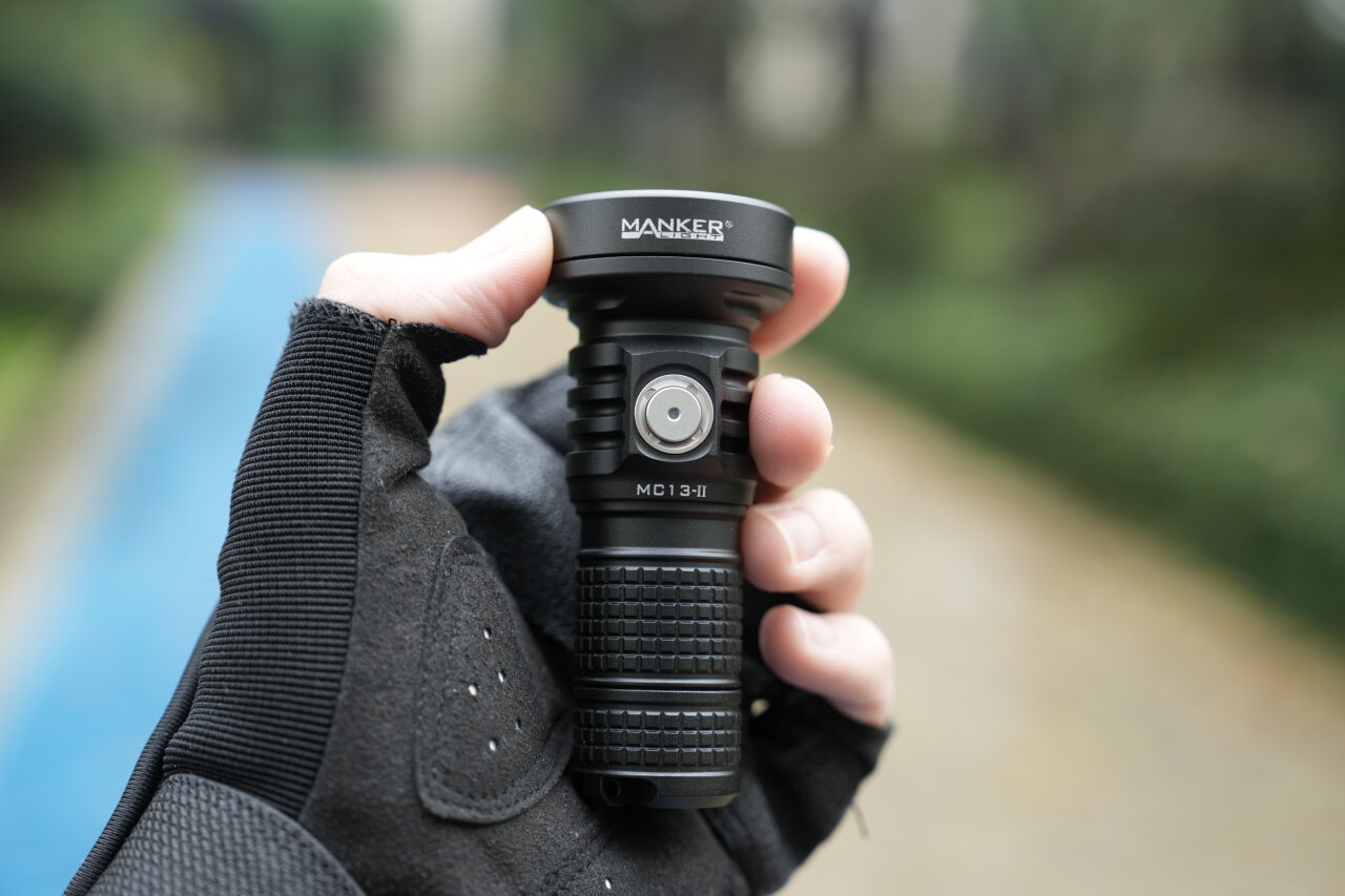 Mankerlight 2000 Lumen 600 Meter Mini EDC Flashlight USB C Rechargeable Black