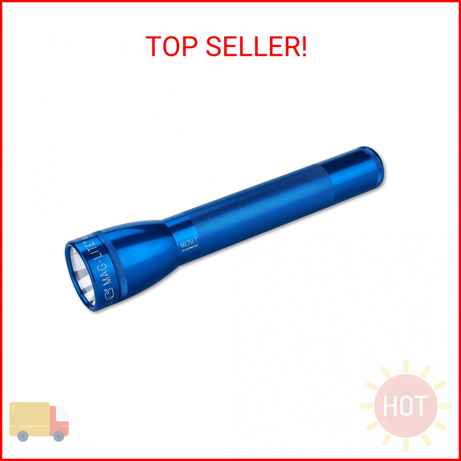 Mag Instrument Maglite ML25LT LED 3-Cell C Flashlight, Blue