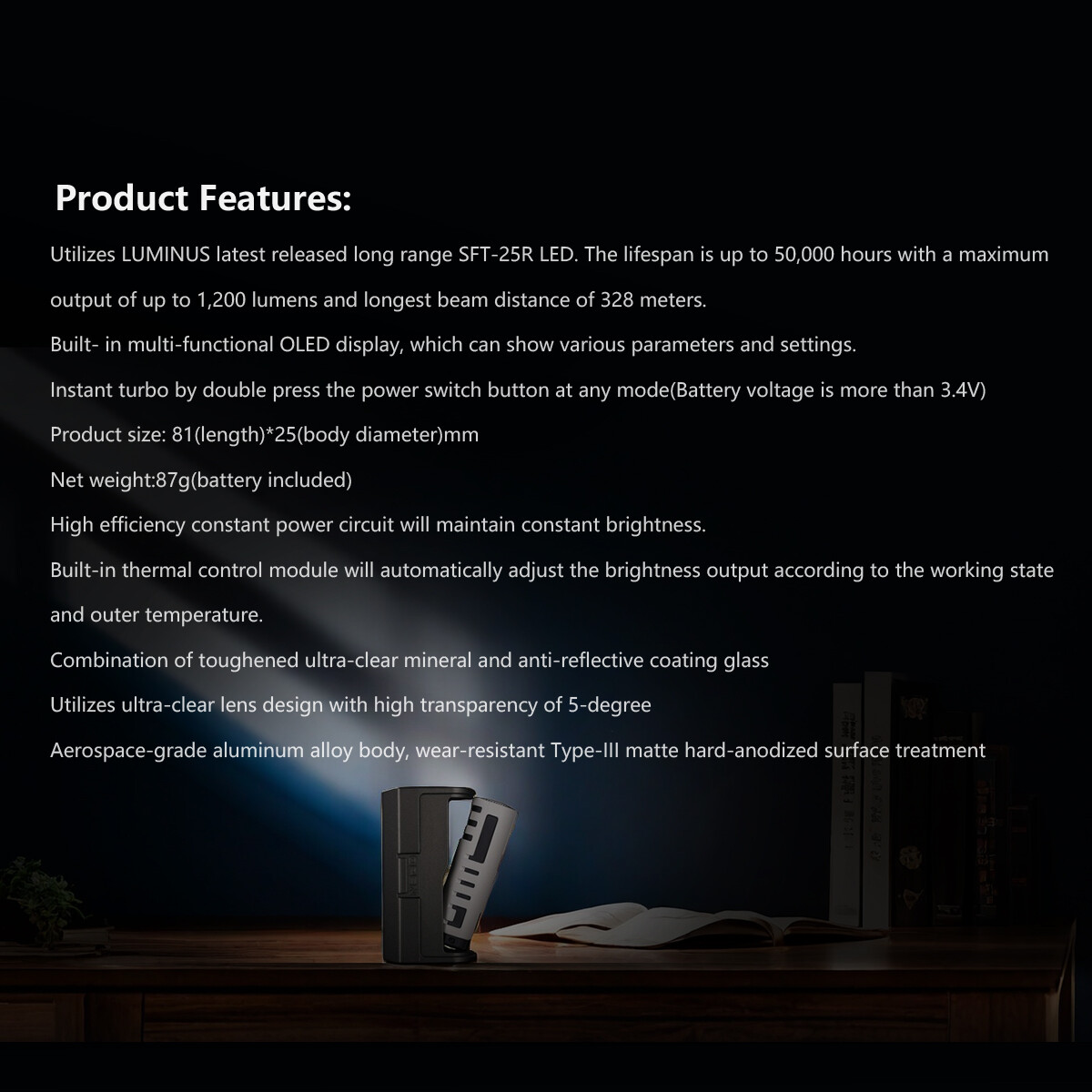 IMALENT LD35 Premium Edition Flashlight Portable Wireless Charger 1200 Lumen