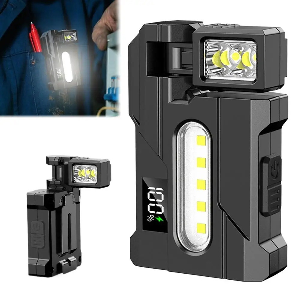 1-3x G5 Rechargeable EDC Flashlight Powerful RGB Flashights 400 Lumens Portable