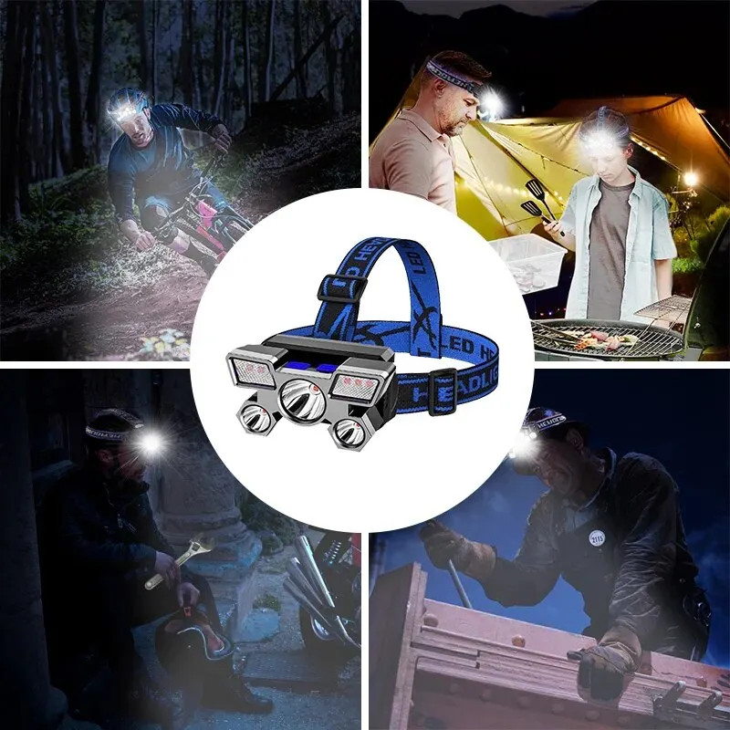 Powerful Rechargeable Head Flashlight for Fishing Led Headlamp Nitecore Camping