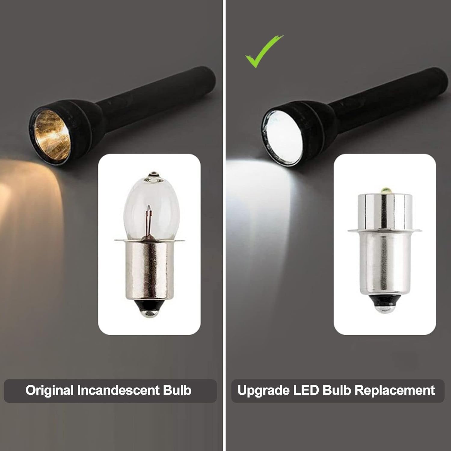 Bright 3W Daylight White LED Bulb for Maglight Flashlight – 30,000hr Lifespan