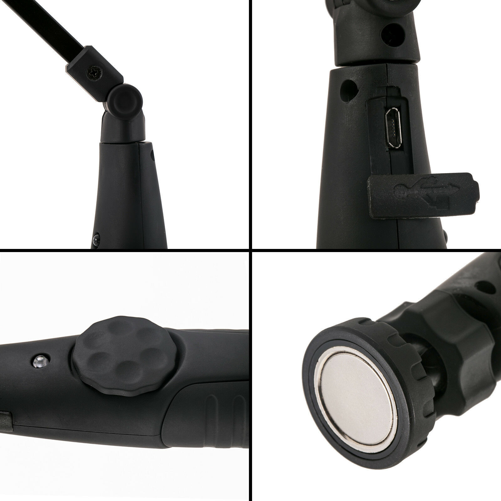 Rechargeable COB LED Slim Work Light Bright Flashlight Inspection Lamp Magnetic