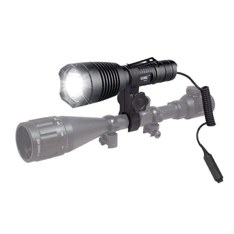 10000LM Hunting Flashlight Predator w/ Scope Mount 20mm Rail for Outdoor camping