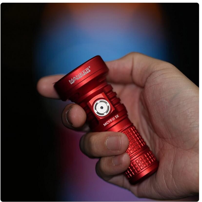 Manker Light Red EDC Flashlight 4500 Lumen LED Long Range USB C Rechargeable