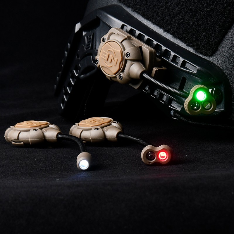 Tactical Helmet Flashlight LED MPLS 4 Helmet Light With Mount Rail Adapter