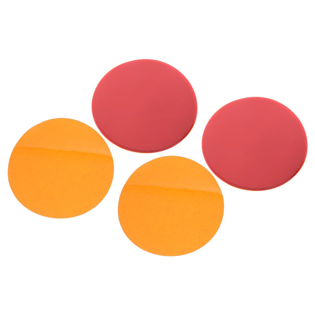 50Pcs Warm Light Circle Stickers for LED Lamps Orange Transparent Gel Filters
