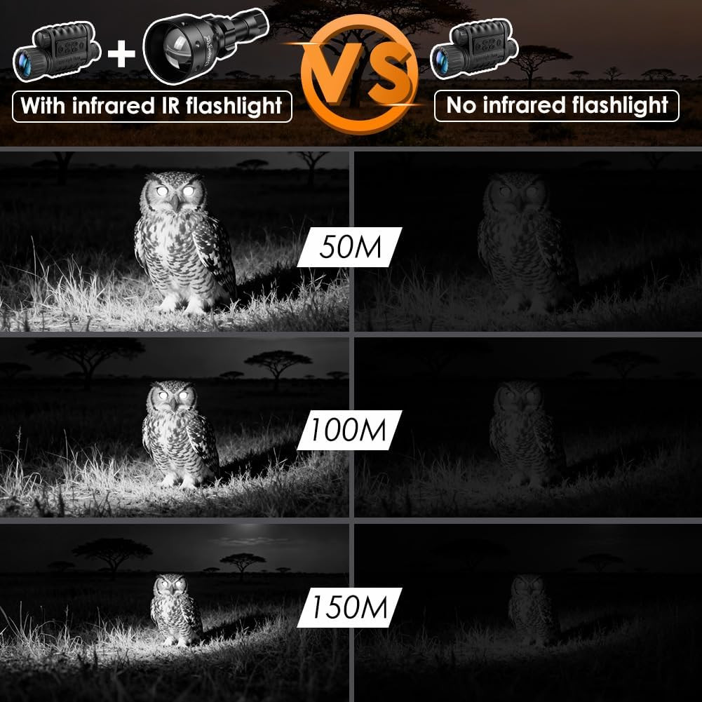 1503 850Nm IR Illuminator Flashlight Lights for Night Vision 50MM Lens Zoomable