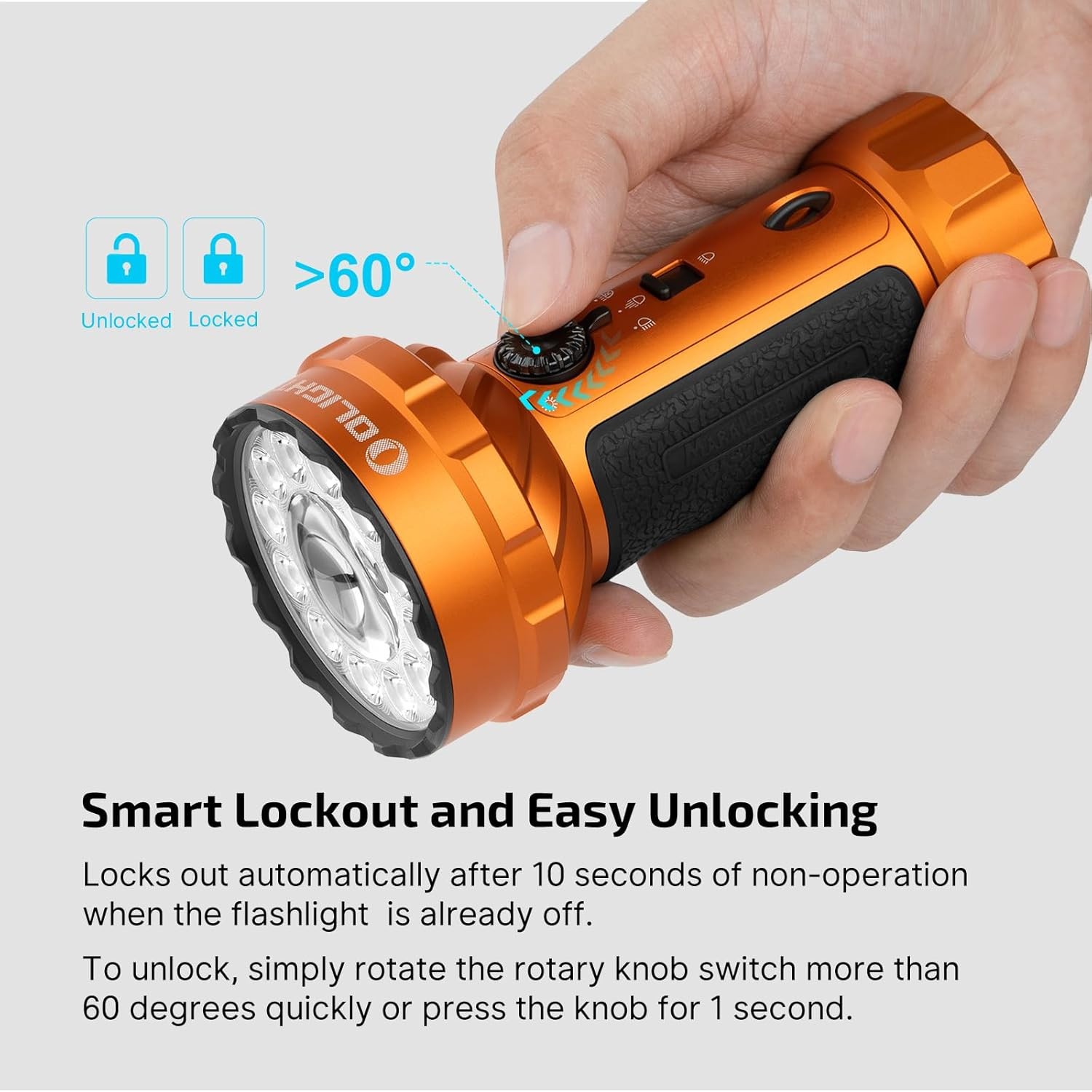 Olight Marauder Mini 2 Rechargeable 10,000Lm Bright Long Throw Flashlight Orange