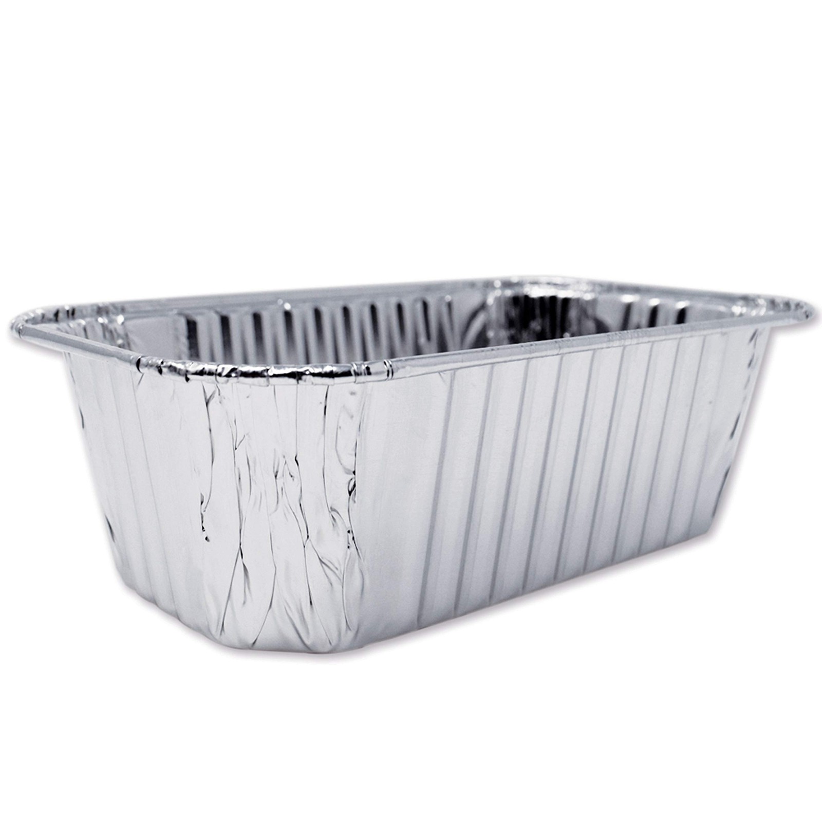 (100 Pack) Premium 1-LB Bread Loaf Baking Pans l Mini 6″ x 3.7″ x 2″, Silver