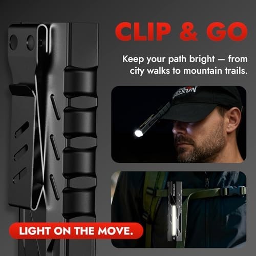 1500 Lumen Rechargeable Compact LED Flashlight – Magnetic Base, Portable Work Li