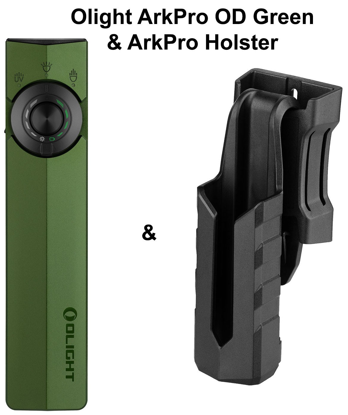 Olight ArkPro Class 3R OD Green CW & ArkPro Holster, 1500 Lumens, 205 Meters