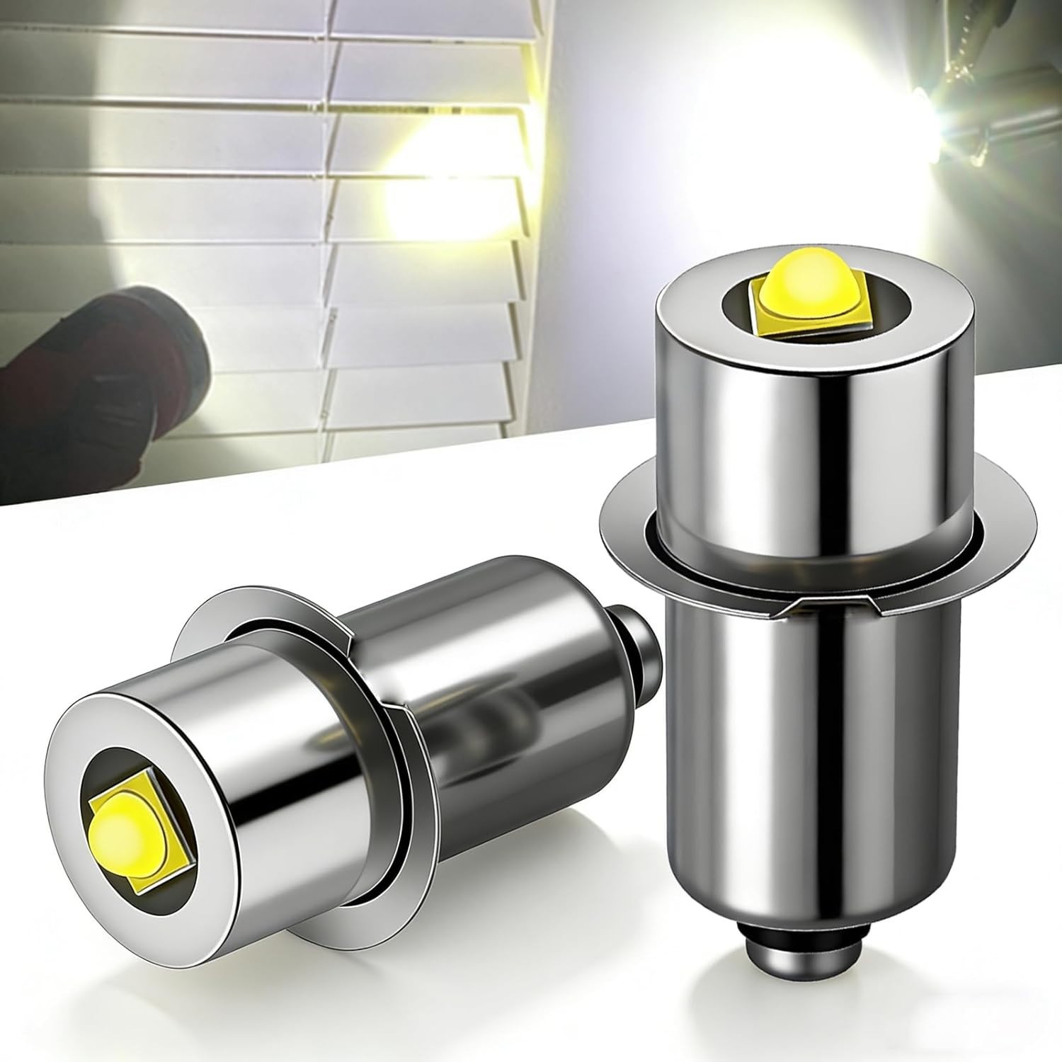 P13.5S LED Flashlight Bulb 3-12V White PR2 PR3 Led Conversion Replacement Bul…