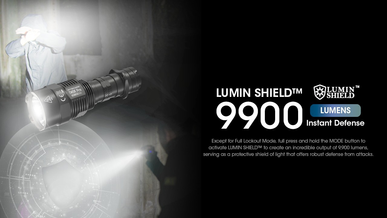 Nitecore TM9K Pro 9900 Lumens 510m Throw Fast Charging USB-C Flashlight Tactical