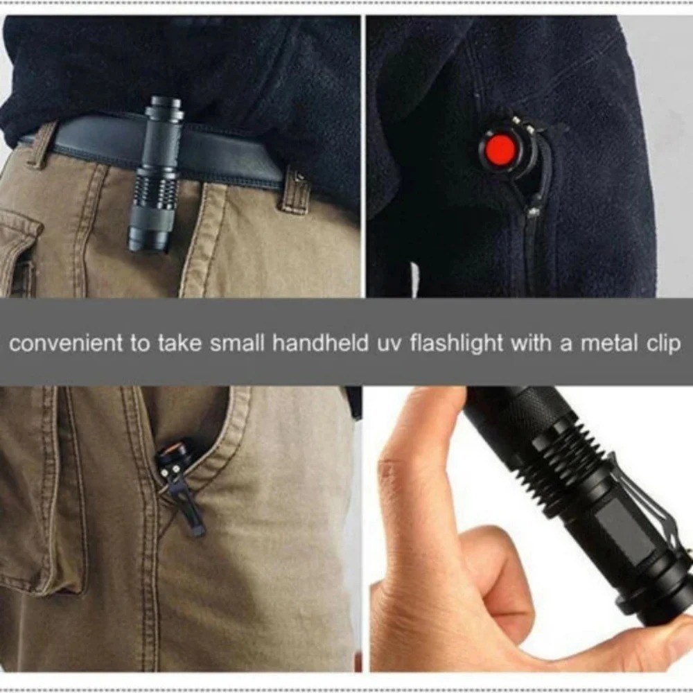 Portable UV Flashlight 395nm LED Black Light Torch Pet Urine Stain Detector Lamp