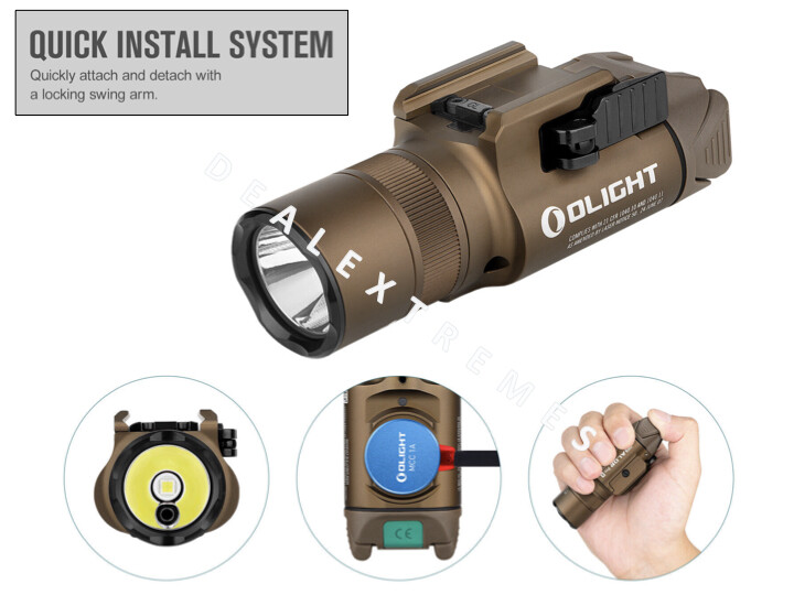 Olight Baldr Pro R Tactical  Flashlight 1350 Lumens Desert Tan