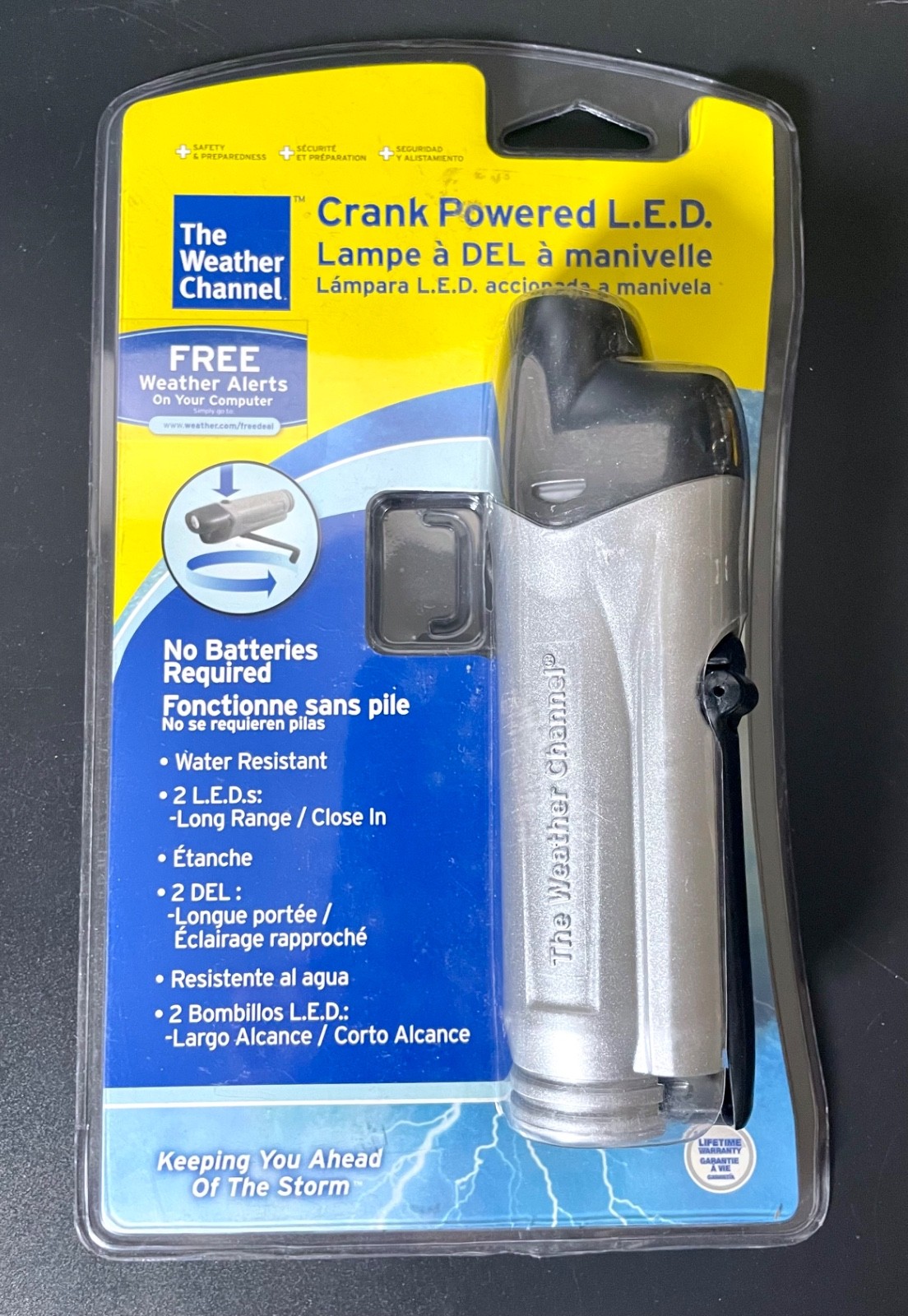 Crank Powered L.E.D. Flashlight by The Weather Channel
