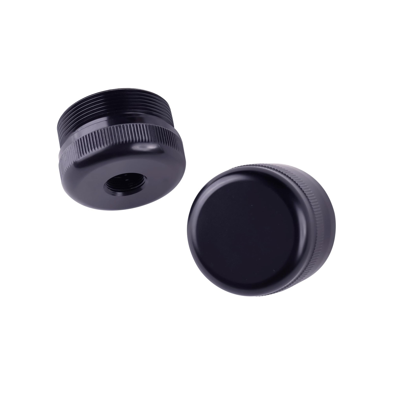 1/2″28 Threaded Aluminum End Caps Secure Attachment Black 2 PCS