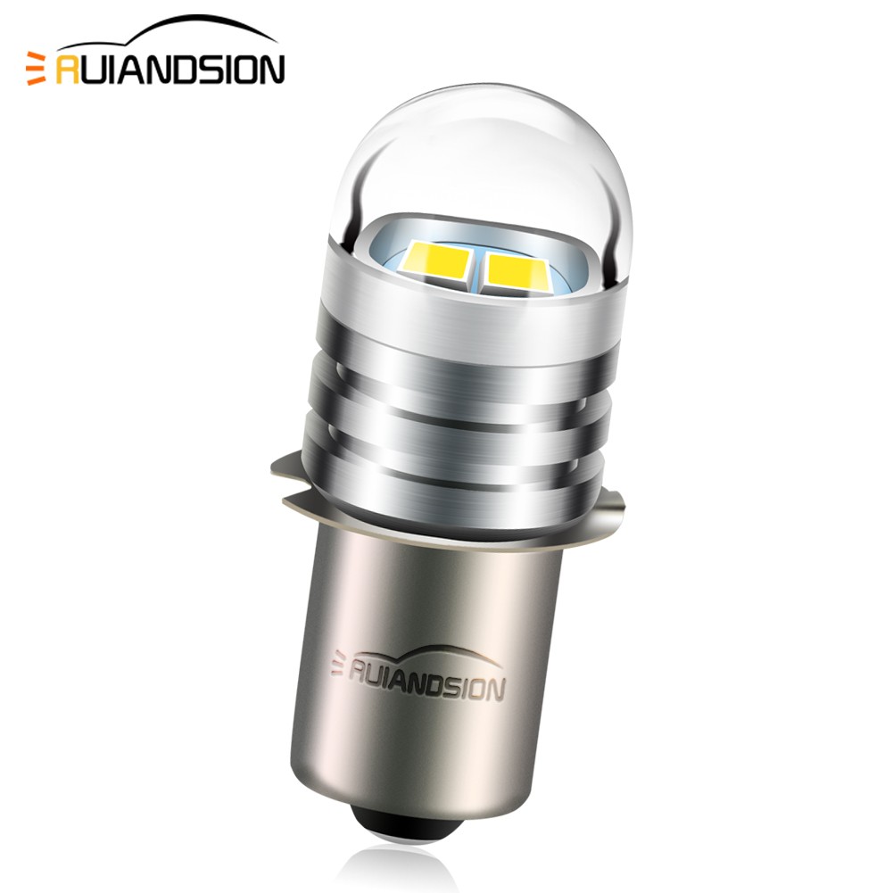 1x Ruiandsion LED Flashlight Upgrade Bulbs P13.5S 6V 4D Cell Torch Base Replace