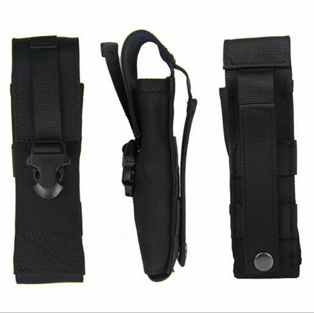 Tactical Molle Flashlight Torch Pouch Holder Holster Waist Bag Belt Pack Outdoor