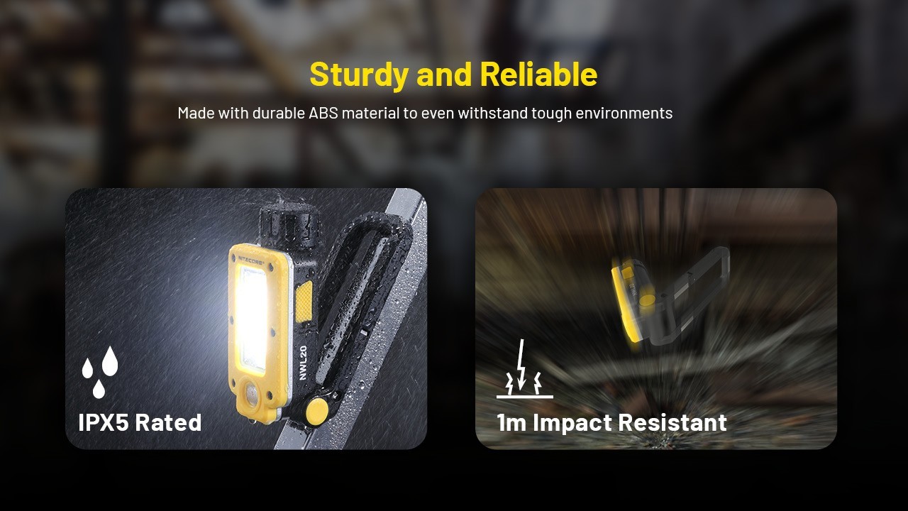 Nitecore NWL20 Work Light 600 LM Outdoor Camping Lights COB Mechanics Flashlight