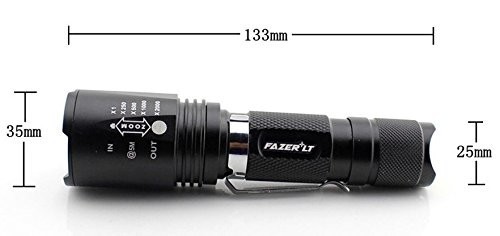Fazer-LT 1000 Lumen XM-L T6 Rechargeable LED Flashlight With Charger