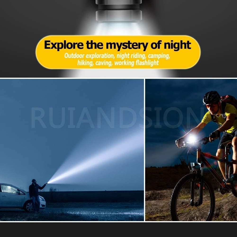 White P13.5S LED Flashlight Bulb, 6-40V Universal Upgrade 6V/9V/12V/18V/19.2V…