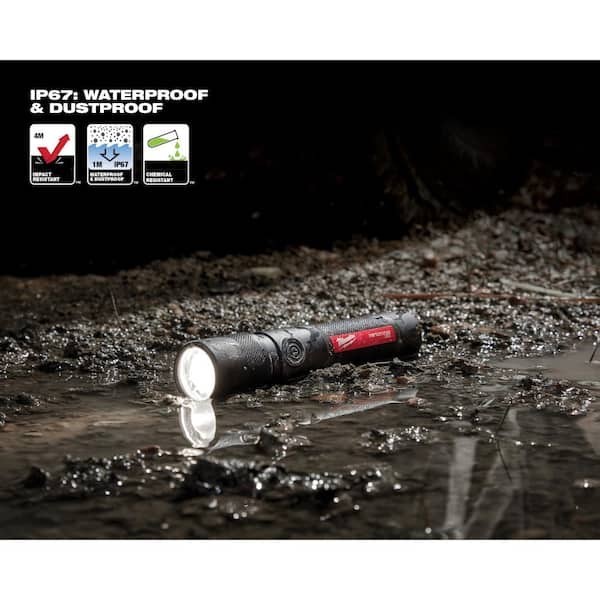 New Milwaukee 1100 Lumens LED USB Rechargeable Twist Focus Flashlight