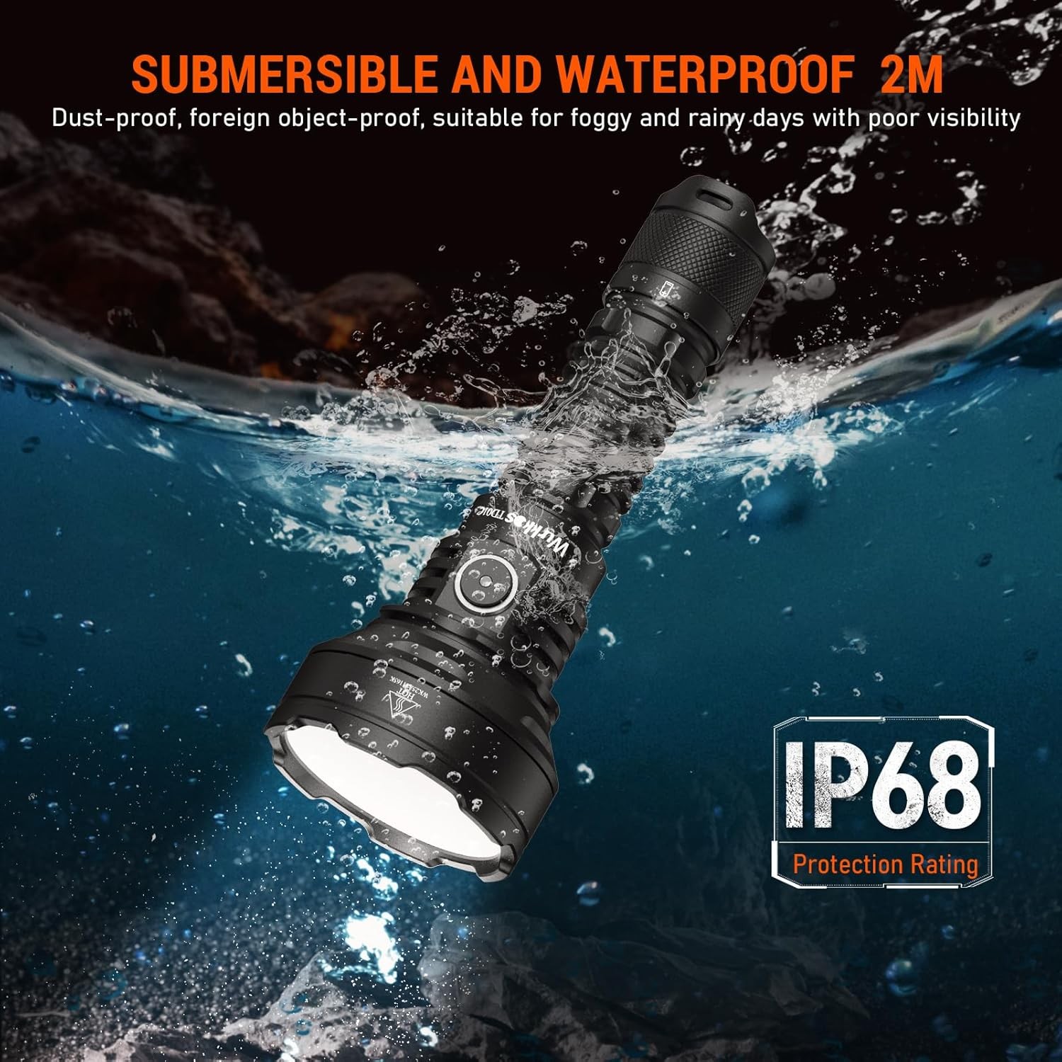 Wurkkos LED Tactical Flashlight Rechargeable – TD01C Spotlight