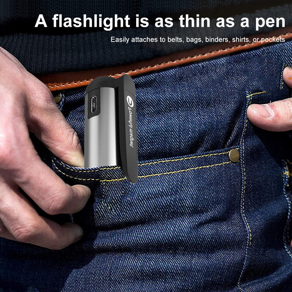 2 Pack CPE COB LED Flashlight Work Light Magnetic Super Bright Torch Penlight