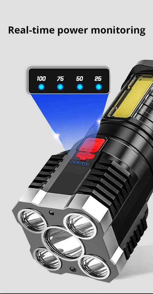 Super Bright LED Torch Flashlight Tactical Camping Outdoor Lamp USB Rechargeable