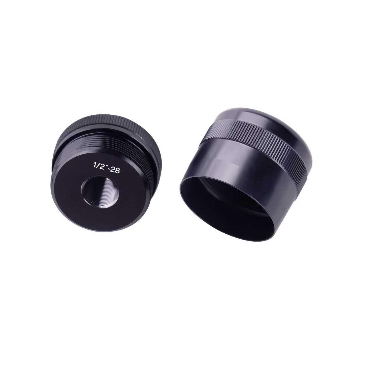 XYgdhqpt 1/2″-28 Threaded Aluminum End Caps (Black) 1/2″-28 Threading for Sec…