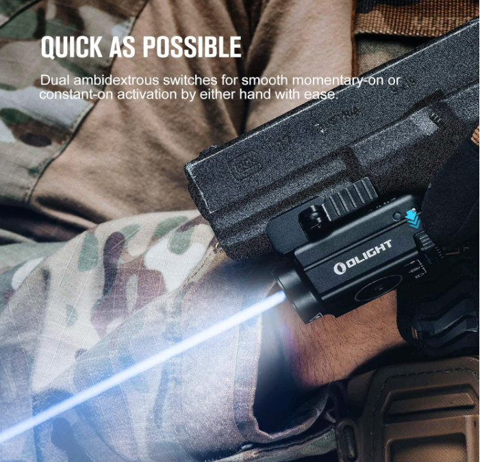 OLIGHT Baldr S Blue Beam 800 Lumens Magnetic USB Rechargeable Flashlight (Black)
