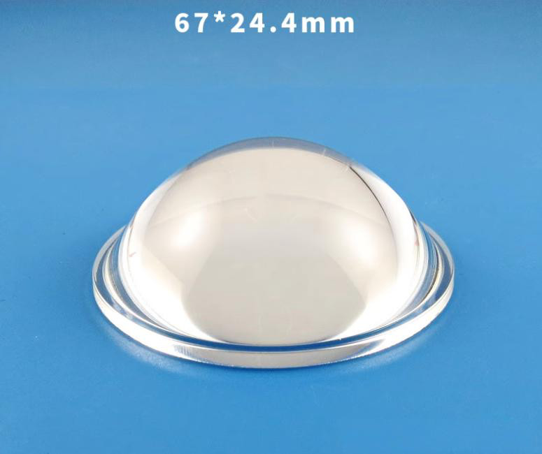 1pc 67mm Optical K9 Glass Plano Convex Lens Solar Focusing Condenser LED Lens