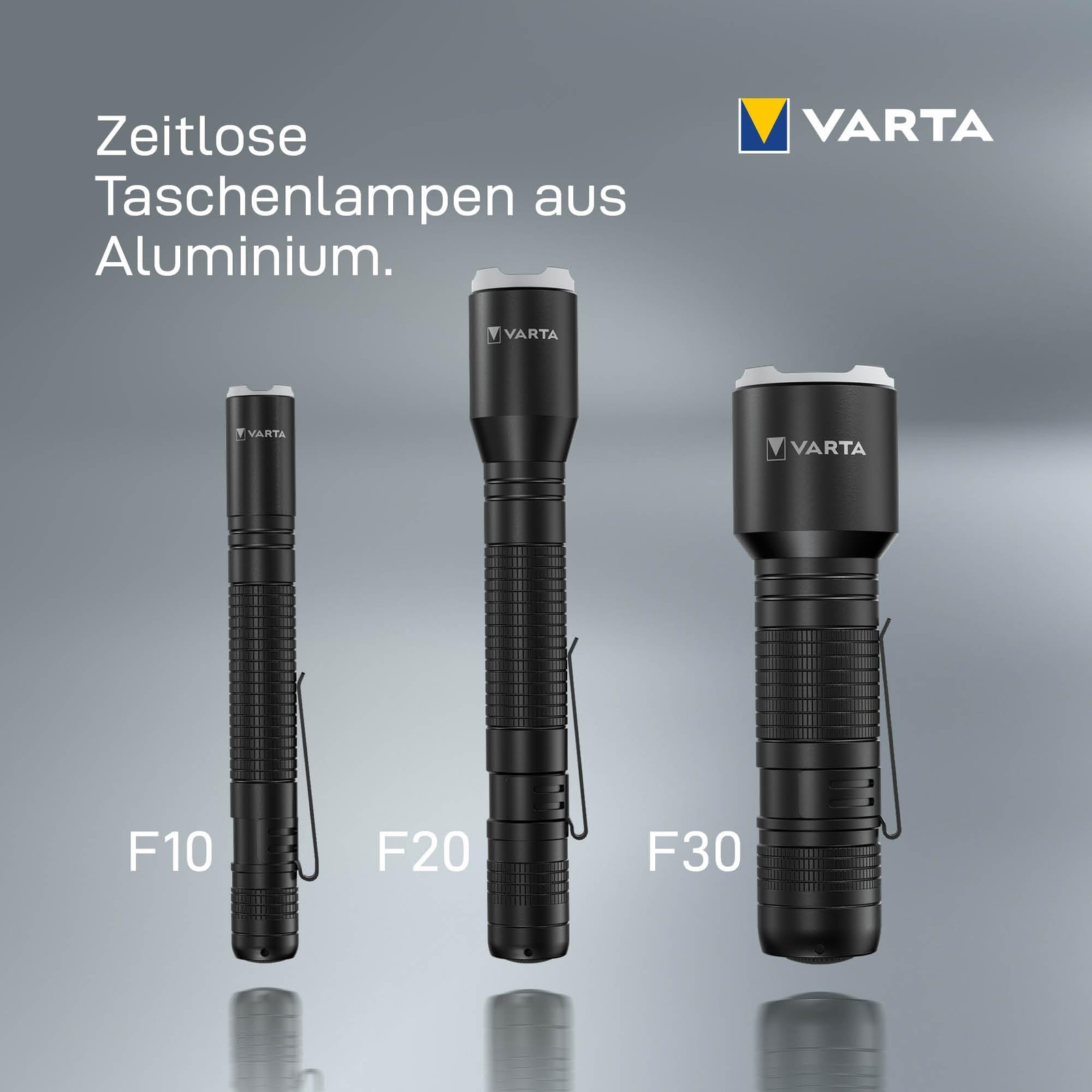 Flashlight LED incl. 2x AAA Batteries, Aluminium Light F10 Pro Lamp, Lam…