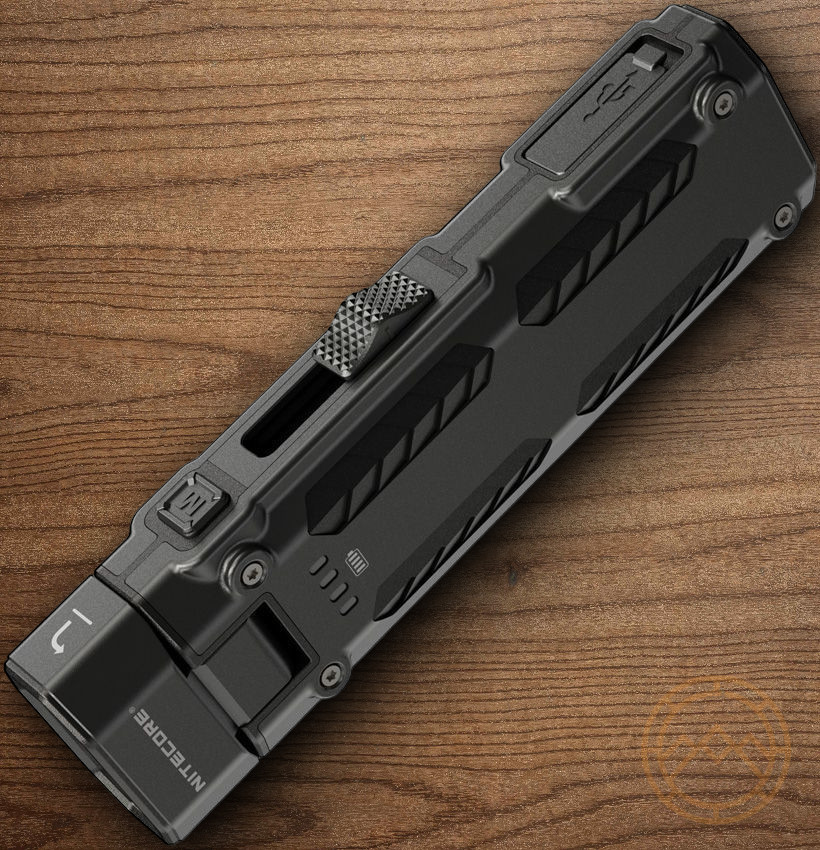 Nitecore Black EDC09 Swivel Head Flashlight Rechargeable Resists Color/Impact