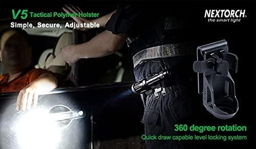 Nextorch V5 Tactical Flashlight Holster with Lever Side Lock System Only for