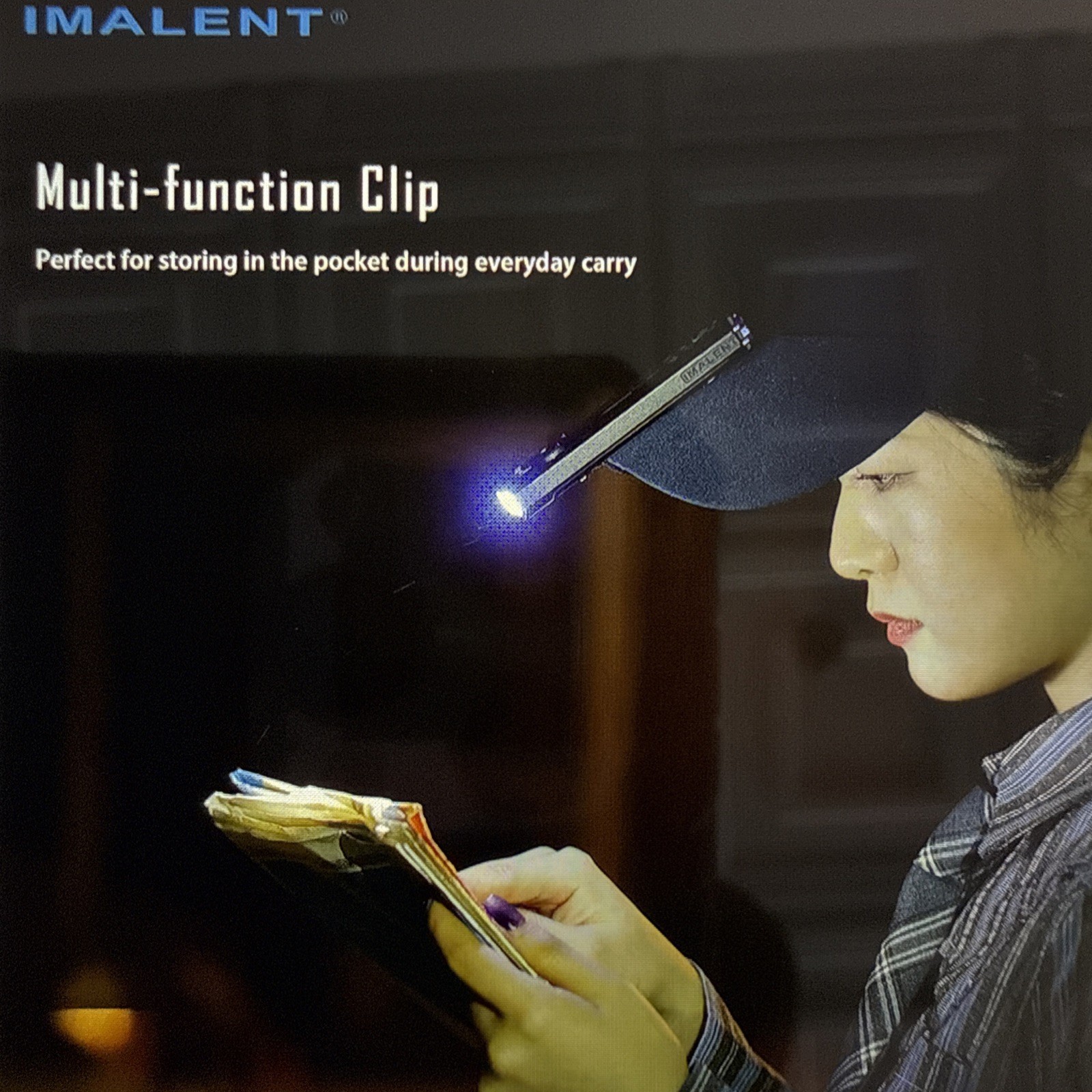 IMALENT GR35 EDC Tactical Flashlight 2800 Lumen Flat Shape UV Light Green Beam