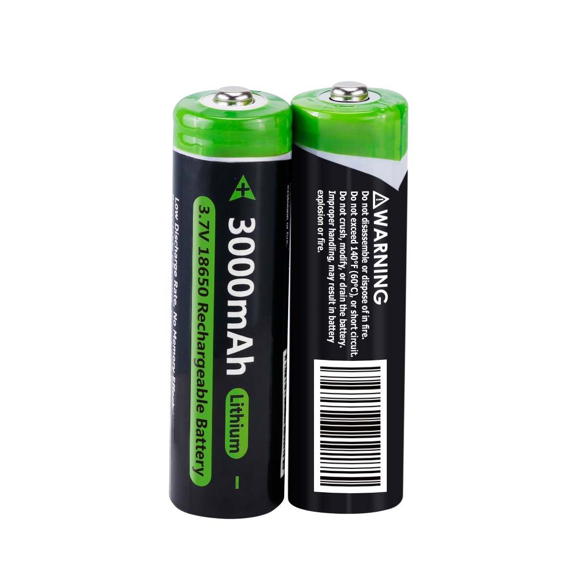 3000mAh Battery 3.7V Rechargeable Batteries Cell +Charger f/ Headlamp Flashlight