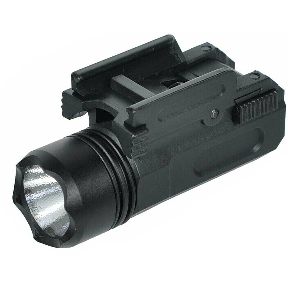 Tactical LED Flashlight Handgun/Rifle Torch Light For 20mm Picatinny Rail Mount