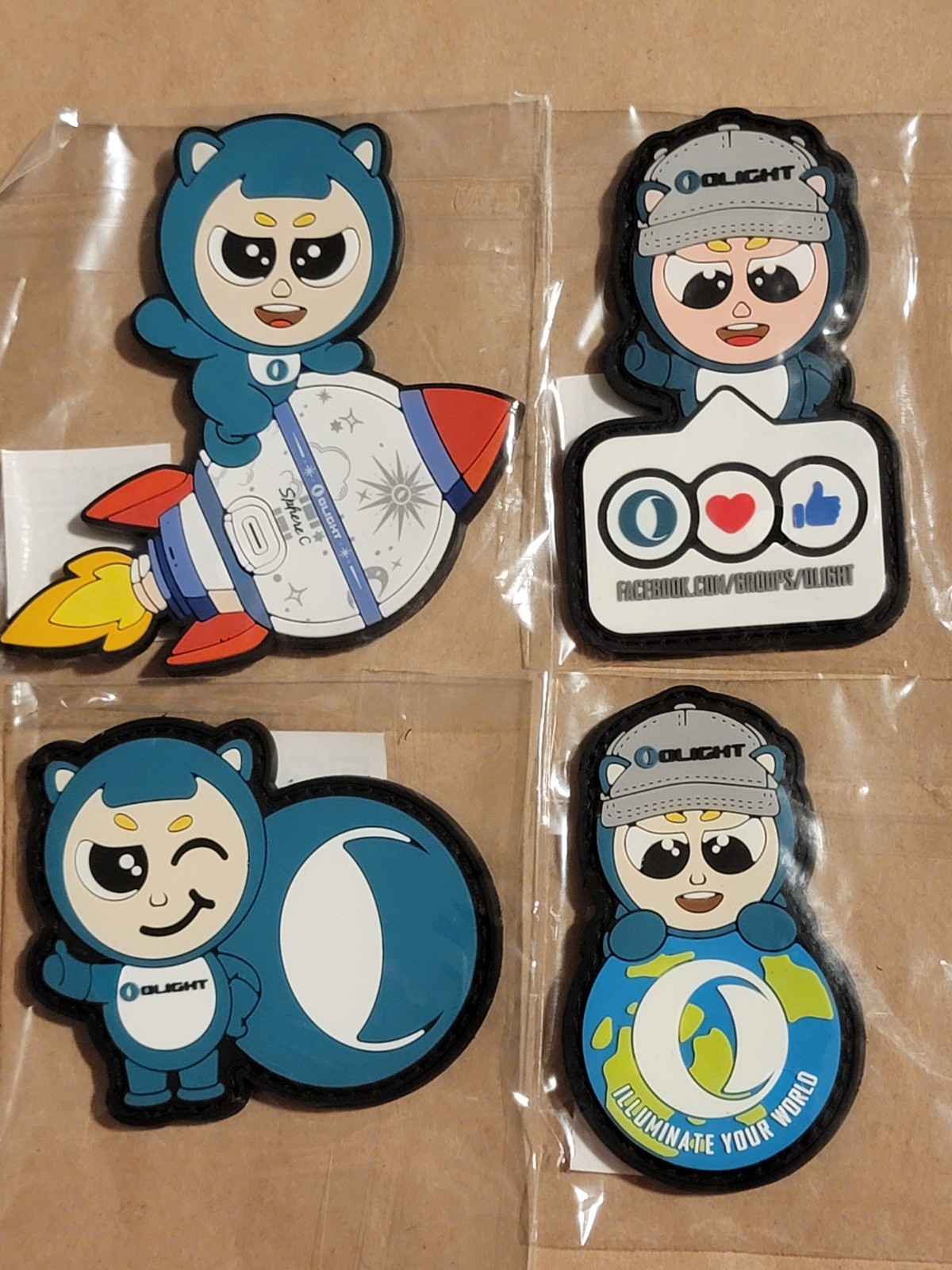 Olight Mascot Patch Magnet Set