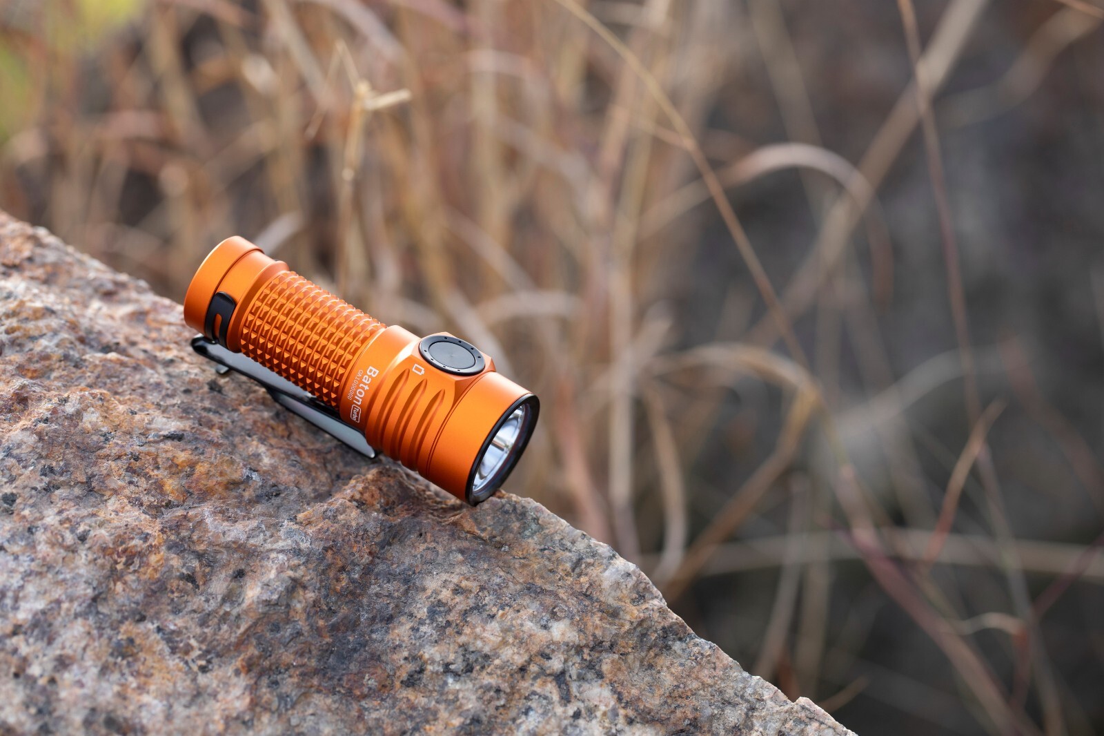 Olight Baton Turbo Orange Compact EDC Flashlight, 510m Long Range Beam, 1000 Lu