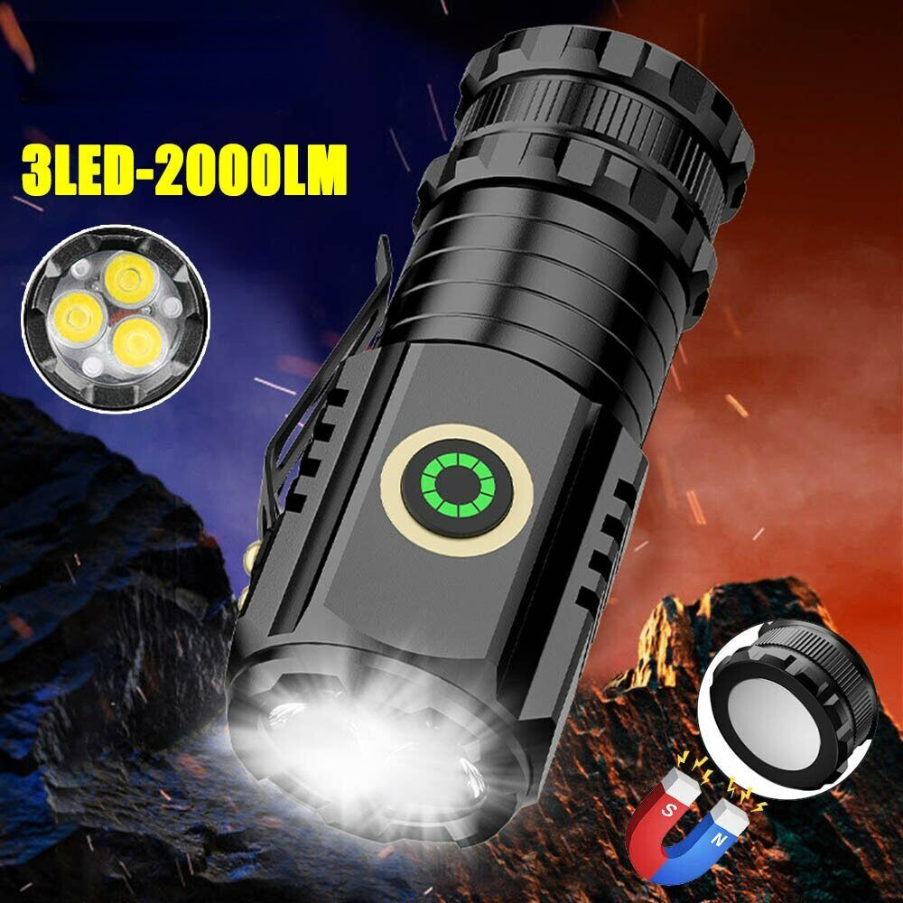 Powerful LED Flashlight Zoomable Rechargeable Portable Tactical Waterproof Torch