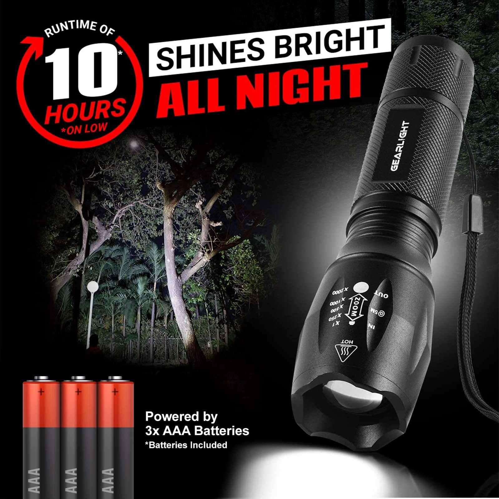 GearLight LED 1 Pack, (Batteries Included), 1 Included)