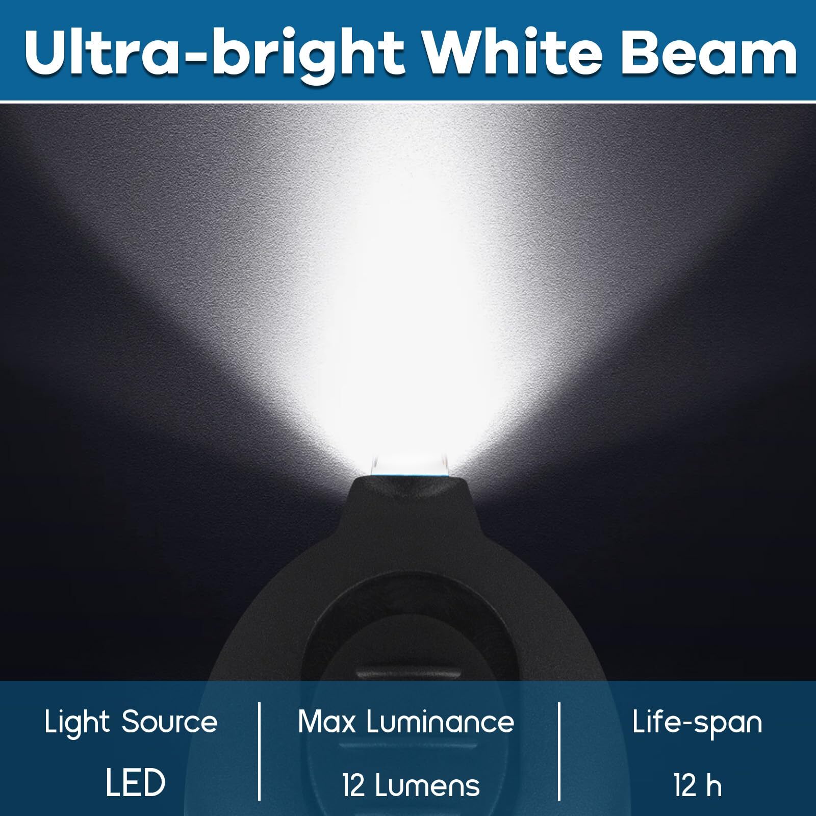 6 Ultra Bright Mini LED Keychain Flashlight Key Ring Torch Light White Light