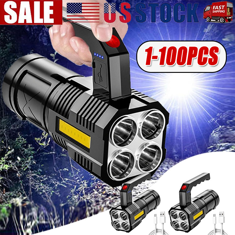 Super Bright 22000LM LED Flashlight High Powered Torch USB Rechargeable Lamp