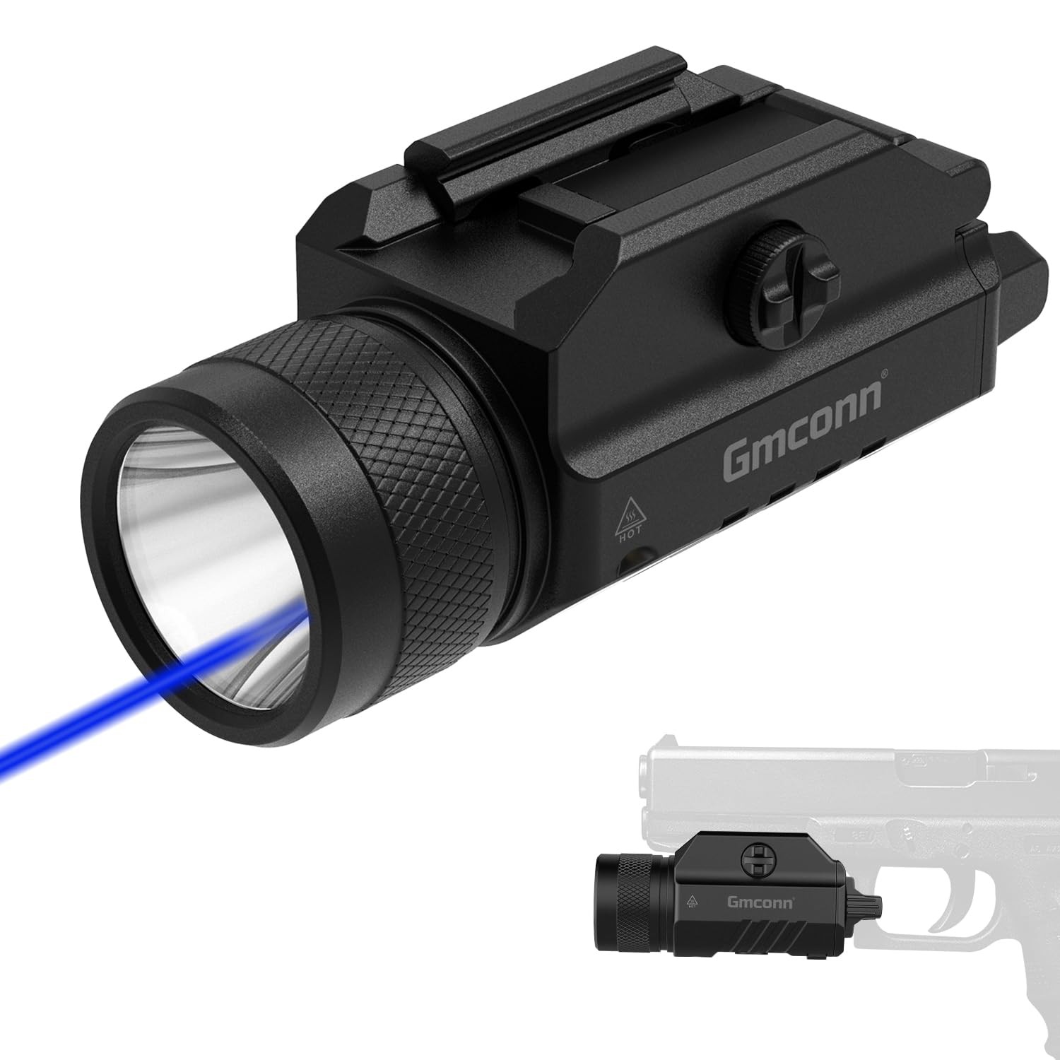 1250 Lumen Tactical Flashlight Green Blue Red Beam Light Combo, Rechargeable …